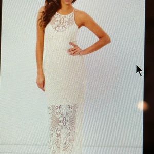 Shona Joy, US 6, White Lace Dress